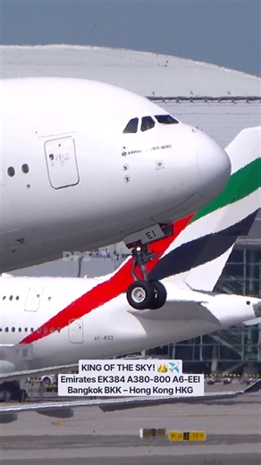 KING OF THE SKY! ✈️ Emirates EK384 A380-800 | A6-EEI | Bangkok BKK – Hong Kong HKG
