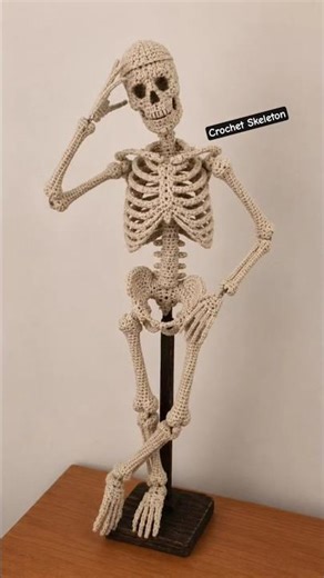Crochet Skeleton Tutorial | Unique Amigurumi Halloween Decoration Idea #beginnercrochettutorial