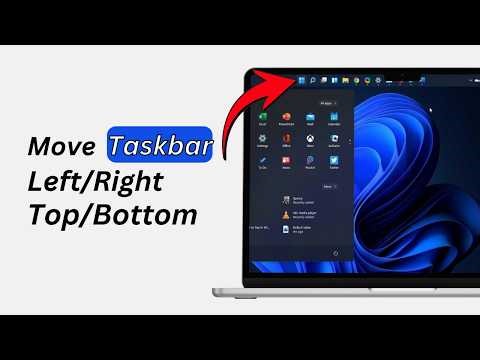 How to Move Taskbar to Left, Top or Bottom (2026) | Windows Taskbar Guide