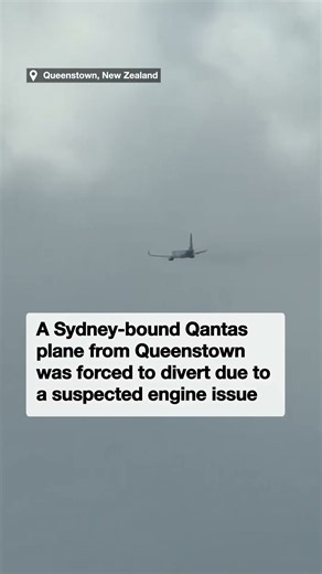 Qantas plane forced into emergency landing after engine catches fire
