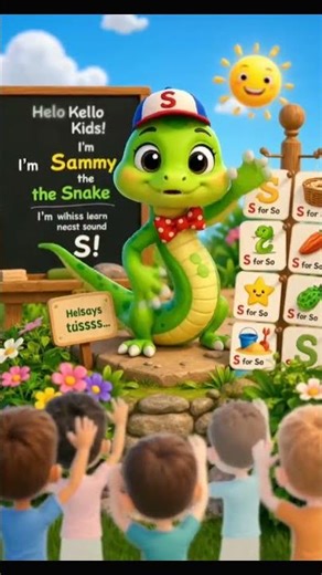 Learn Letter S Sound 🐍 | Phonics for Kids | S Words (Sun, Snake, Star) | 1-Min Fun Learning#viral