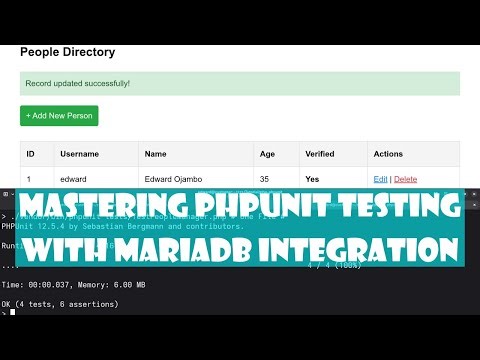 Mastering PHPUnit Testing with MariaDB Integration for Developers