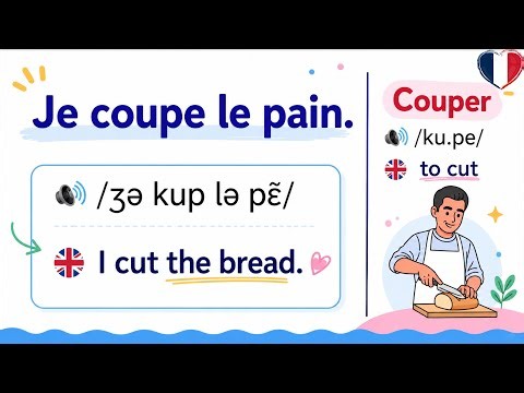 Learn French Fast and Easy for Beginners with Pictures :Daily Verbs A1 #learnfrench