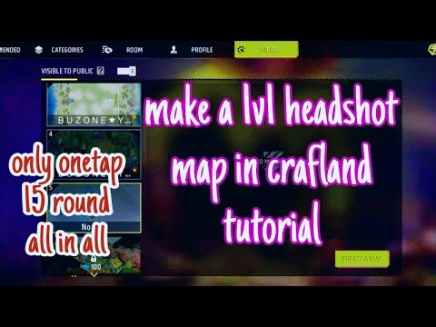 Make 1v1 headshot map 15 round in crafland 2036 full tutorial 🙂‍↕️👈 How to create 1v1 crafland map