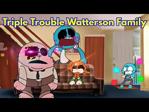 Friday Night Funkin' Triple Trouble - Watterson Family | Gumball (FNF/Mod/Pibby + Cutscene)