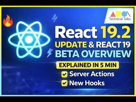 React 19.2 Explained in 5 Minutes 🚀 | New Features + React 19 Beta Overview