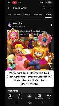 Mario Kart Tour (Halloween Tour) (Post Activity) (Favorite Character?(14 to 28 October) (27-10-2026)