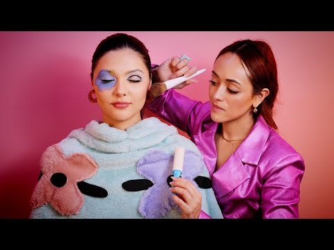 ASMR Twiggy-Inspired Vogue Flower Makeup | 60s Icon Model, Eye Detailing & Retro-Vintage Styling