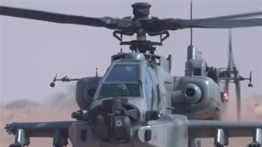The Indian Air Force AH-64 Apache helicopter