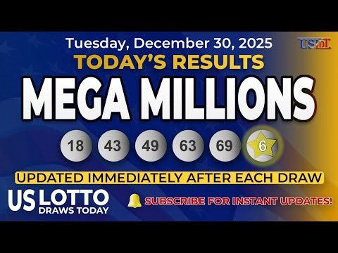 Mega Millions Results Tonight – Official Winning Numbers for Tuesday, December 30, 2025