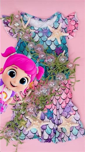 The PEARLfect Fit! 🧜 Get Ready With Mermaid Jill & Dress Up With Little Angel #craft #shorts #diy