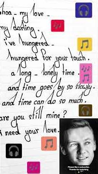 Unchained Melody Song by The Righteous Brothers ‧ 1965 #shorts #song #lyrics #viral #lyricsvideo