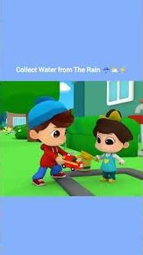 Collect Water from The Rain ☔⛅⚡ | Islamic Series & Songs For Kids | Omar & Hana English