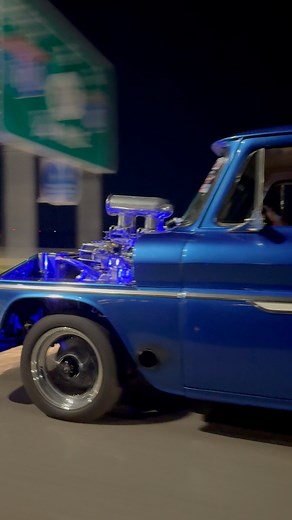 1965 Chevy C10 powered by a blown 408ci engine with nitrous at Cruisin’ The Coast #sickcarsandtrucks #c10 #prostreet | SICK Cars and Trucks