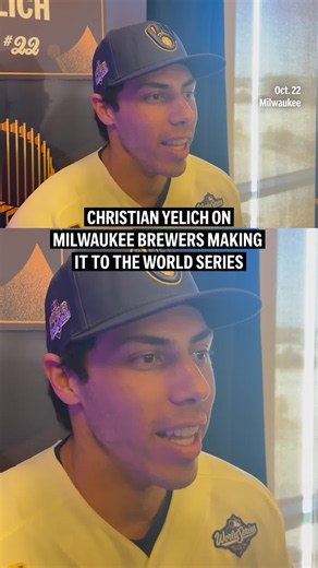 Christian Yelich has a simple World Series message for the Milwaukee Brewers as they aim to win their first title: Expect to be here. #WorldSeries #Baseball #MLB #Brewers #MilwaukeeBrewers