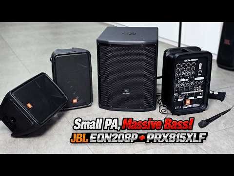 1800W JBL PA System! JBL EON208P with PRX815XLF 15" Subwoofer