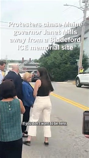 Johan Sebastián Durán Guerreo: Maine Governor visited a memorial site. Protestors chased her away.