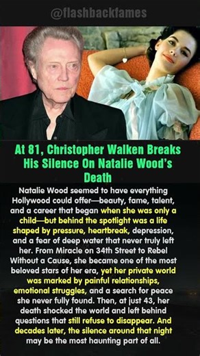 At 81, Christopher Walken Breaks His Silence On Natalie Wood’s Death #shorts