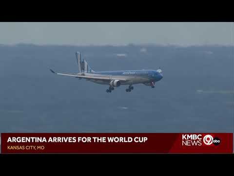 WATCH LIVE: Lionel Messi and Argentina arrive in Kansas City for World Cup