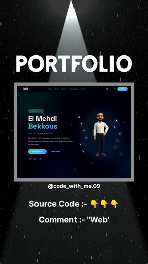 Portfolio Website Using HTML CSS JavaScript 🔥 | Modern Developer Portfolio Design