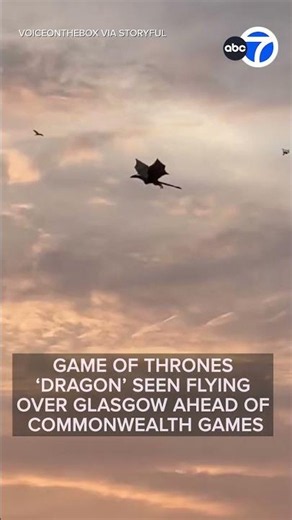 Game of Thrones 'Dragon' Seen Flying Over Glasgow Ahead of Commonwealth Games