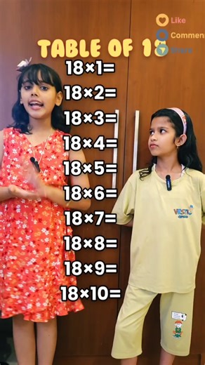 Easy Table Trick 🔥, Table of 18 | Maths trick for fast calculation #ytshorts #shorts