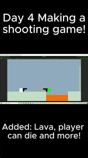 Unity: Day 4: Making a Shooting Game! 👍🔥 #Shorts