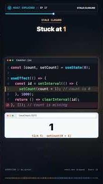 27 useEffect Dependencies & Stale Closures Explained | #react #reacttutorial #reactforbeginners