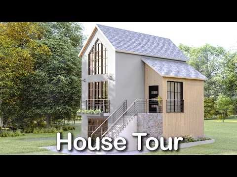 (4x8 Meters) Tiny House Design | 1 Bedroom House Tour