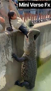 😱 Crocodile Attack! This Terrifying Moment Will Shock You 🐊 #Shorts