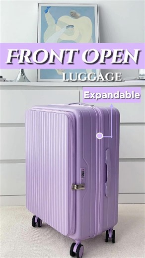 With a front-facing opening and expandable storage, you'll never have to worry about inconvenience when traveling. #AVIVA #luggage #frontopen #Expandable #TravelEssentials