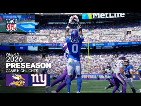 Minnesota Vikings vs. New York Giants | 2026 Preseason Week 1