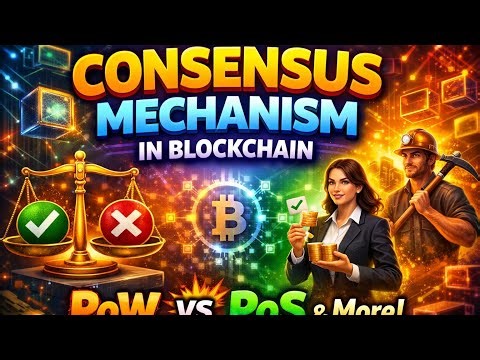 Consensus mechanism in blockchain ProofOfWork #ProofOfStake #Crypto