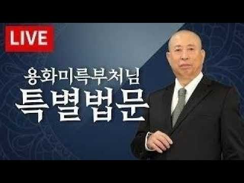 26년10월 11 법광재일 일요일 용화미륵부처님 공사상(Gong thought)특별 법문 생방송