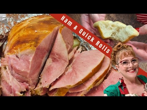 Easy Holiday Ham with Soft Homemade Rolls | Cooking like Maw Maw