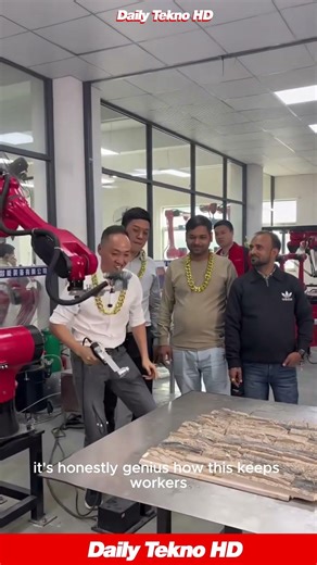 This remote controlled 😲 robot arm is insanely PRECISE! #Robotics
