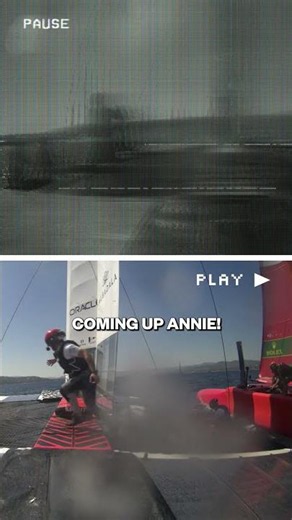 Inches from disaster on the water! 🌊 Who do you think was at fault here? 👀 #SailGP #sailing #racing
