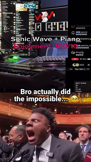 Bro beat Sonic Wave WHILE playing piano 🥹❤️‍🩹