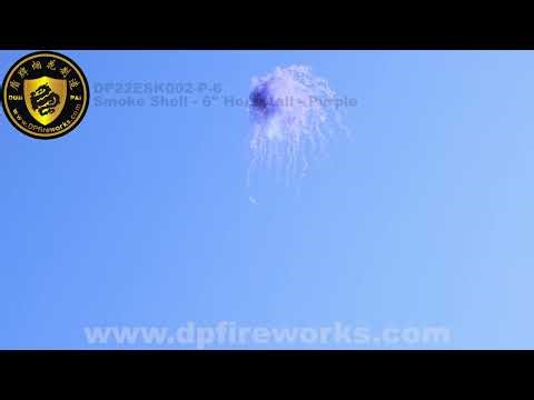 Smoke Shell - 6" Horsetail - Purple - DP22ESK002-P-6 - DunPai Fireworks 1.4G Professional Products