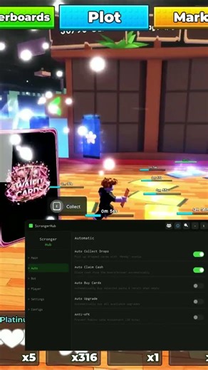 Script for Anime Waifu Card Collection 🚀 Auto Farm #roblox #speedruning #anime #robloxscript