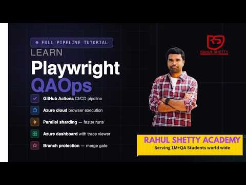 Playwright QAOps Full Setup — GitHub Actions + Azure Cloud + Merge Gate + Dashboard Reports