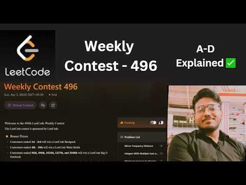 Leetcode Weekly - 496 | A - D Explained ✅