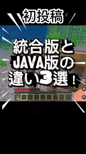 【初投稿】マイクラ統合版とjava版の違い