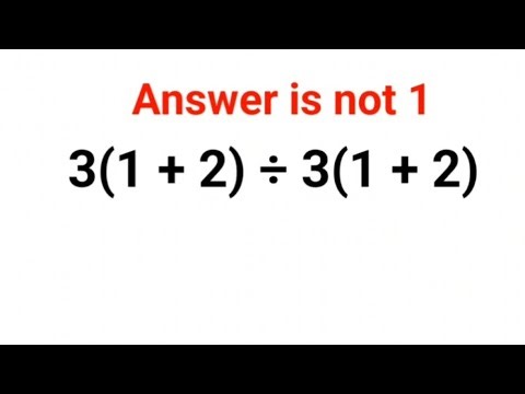 3(1 + 2) ÷ 3(1 + 2) Answer is not 1. Can you solve this IQ test? #math #percentages #ukraine