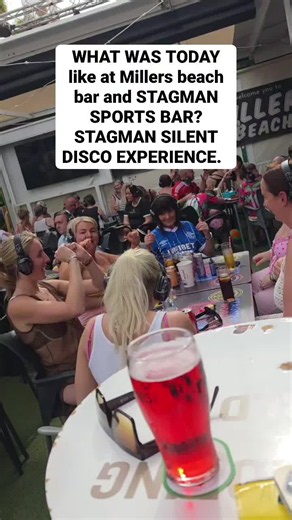 WHAT WAS TODAY like at Millers beach bar and STAGMAN SPORTS BAR? STAGMAN SILENT DISCO EXPERIENCE. #benidorm #stagman
