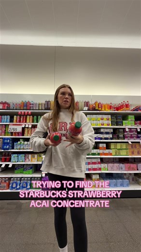 Trying to find the Starbucks strawberry acai concentrate at target #starbucksdrinks #starbucksrun #starbucksorder