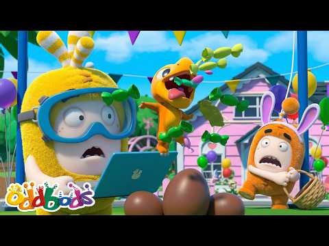 Wrong Egg, Bubbles! The Baby Dino That Ate The Oddbods' Easter Candy! 🍫🦖