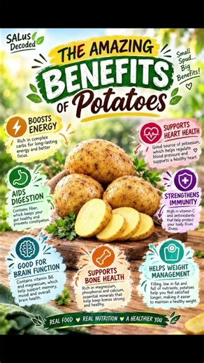 Food Is Medicine: Benefits of Potatoes 🥔 Health Tips #Shorts
