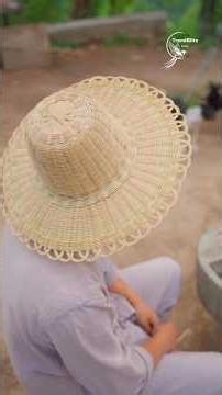 Master Hand-Weaving a Traditional Bamboo Hat 🌿 Ancient Chinese Craftsmanship Process