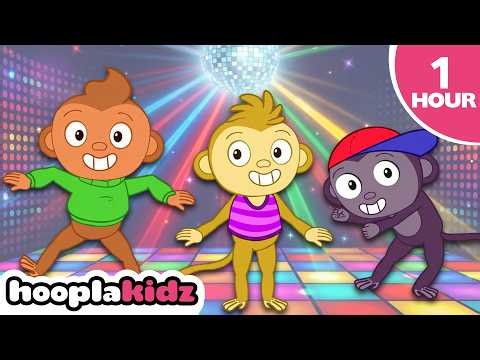 Five Little Monkeys Jumping On The Bed | Nursery Rhymes by HooplaKidz